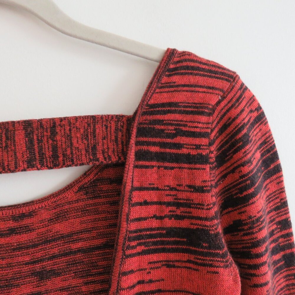 REBECCA MINKOFF Silk Cashmere Open Back Essef Sweater Dress Burnt Orange Size S - Picture 11 of 15